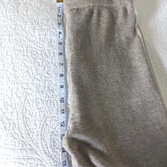 𝅺lulu's Beige Sweater Knit Joggers XS Track Stripe Loungewear Neutral - Picture 9 of 11